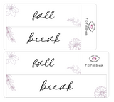F10 || Floral Fall Break Full Day Stickers