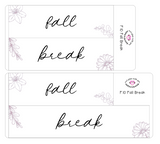 WF10 || Wildflower Fall Break Full Day Stickers