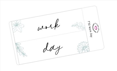 F30 || Floral Work Day Full Day Stickers