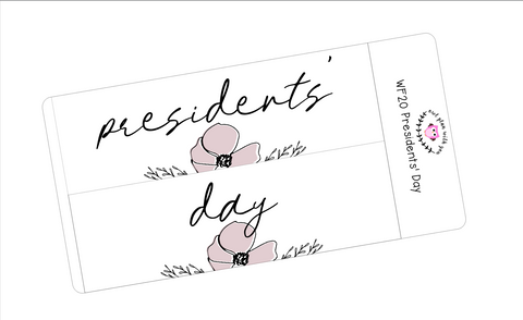 WF20 || Wildflower Presidents' Day Full Day Stickers