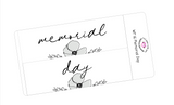 WF16 || Wildflower Memorial Day Full Day Stickers