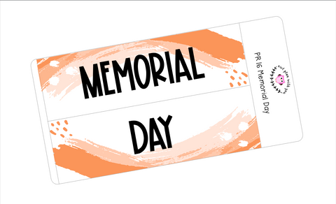 PR16 || Painted Rainbow Memorial Day Full Day Stickers