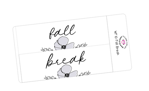 WF10 || Wildflower Fall Break Full Day Stickers