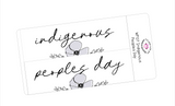 WF07 || Wildflower Columbus/Indigenous Peoples Day Full Day Sticker