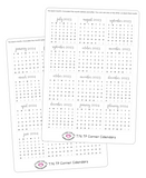 T76 || 2023-2024 Corner Calendar Stickers