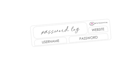 WF32 || Wildflower Password Log Stickers
