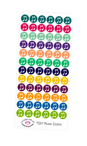 TI07 || 72 Music Icon Stickers