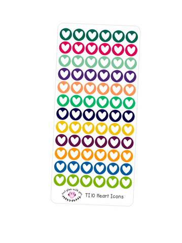 TI10 || 72 Heart Icon Stickers