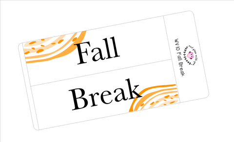 WV10 || Waves Fall Break Full Day Stickers