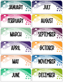 PR01 || Painted Rainbow Custom Teacher Planner Header Stickers