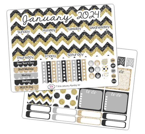 T250 || January Glitter New Year Monthly Kit