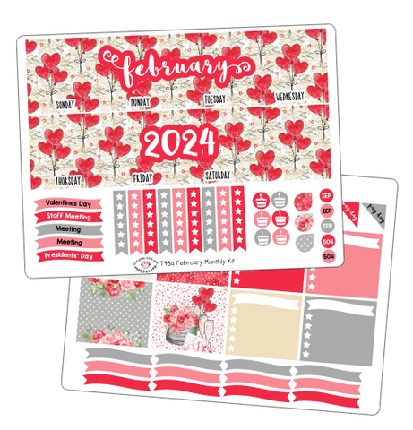 T252 || February Hearts Balloons Monthly Kit