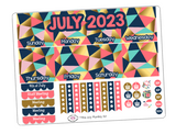 T257 || July Geometric Monthly Kit