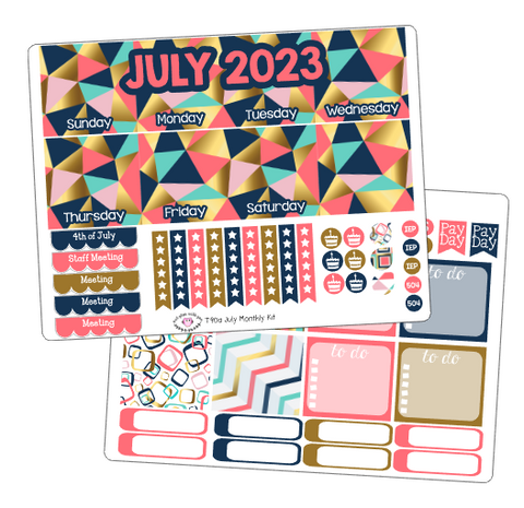 T257 || July Geometric Monthly Kit