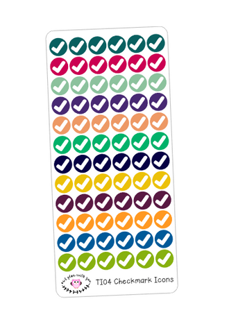 TI04 || 72 Checkmark Icon Stickers