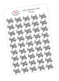 A10 || Hand-Lettered Lunch Group Stickers