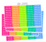 T106 || Box Date Stickers for the 2026-2027 School Year
