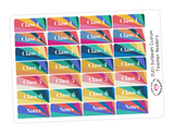 SU01 || Sunbeam Colorful Teacher Planner Header Stickers