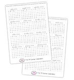 T76 || 2024-2025 Corner Calendar Stickers