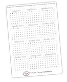 T76 || 2024-2025 Corner Calendar Stickers