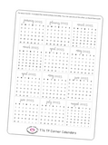 T76 || 2024-2025 Corner Calendar Stickers