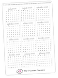 T76 || 2026-2027 Corner Calendar Stickers