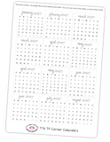 T76 || 2026-2027 Corner Calendar Stickers