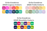 WV01 || Waves Monthly Teacher Planner Header Stickers