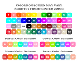 WV01 || Waves Monthly Teacher Planner Header Stickers