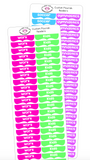 U02 || 88 Custom Flourish Box Header Stickers || For Vertical Erin Condren Life Planners