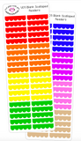 U03 || 80 Blank Scalloped Box Header Stickers