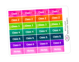 HP13 || Custom Watercolor Happy Planner Header Stickers