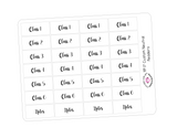 HP17 || Custom Neutral Happy Planner Header Stickers