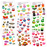 Seasonal Owl Sticker Set || For Erin Condren Life Planner