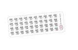 K03 || 40 Hexagon Week Number Stickers