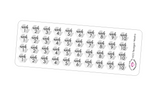 K03 || 40 Hexagon Week Number Stickers