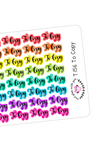 T156 || 64 Rainbow To Copy Stickers