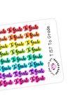 T157 || 64 Rainbow To Grade Stickers