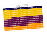 T106 || Box Date Stickers for the 2026-2027 School Year