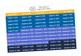 T106 || Box Date Stickers for the 2026-2027 School Year