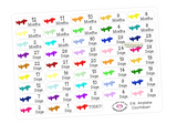 S16 || 12 Month Airplane Trip Countdown Stickers