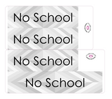 R19 || Retro No School Full Day Stickers
