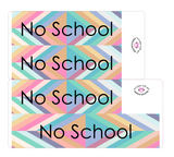 R19 || Retro No School Full Day Stickers