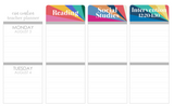 SU01 || Sunbeam Colorful Teacher Planner Header Stickers
