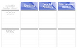 SU01 || Sunbeam Monthly Teacher Planner Header Stickers