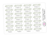 FO01 || Foliage Monthly Teacher Planner Header Stickers