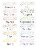 FO01 || Foliage Monthly Teacher Planner Header Stickers