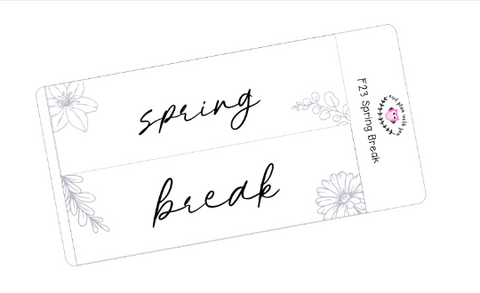 F24 || Floral Spring Break Full Day Stickers