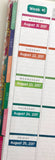 T112 || Watercolor Box Date Stickers for the 2026-2027 School Year