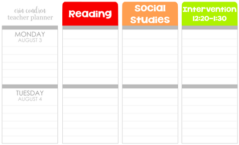 T62 || Custom Teacher Planner Header Stickers